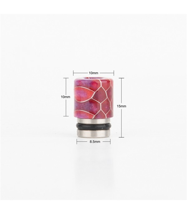 Premium Single Ring 510 Resin Snake Skin Drip Tip